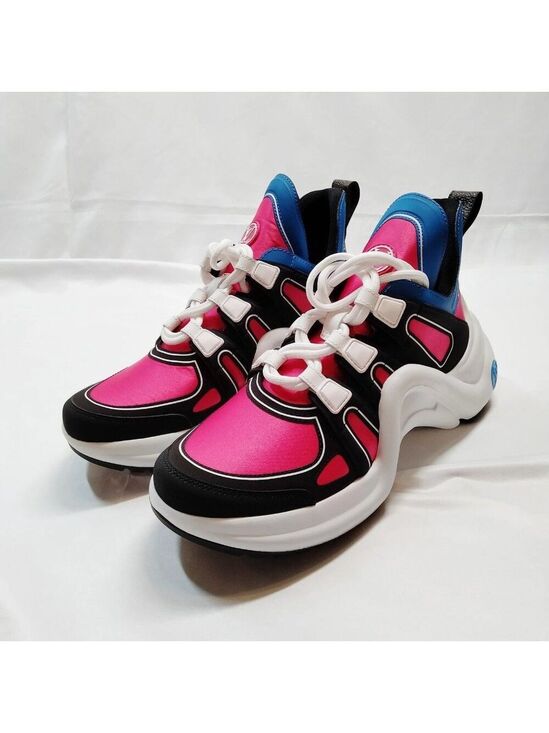 Louis Vuitton Shoes - Louis Vuitton Sneakers Women Hot Pink Nylon mon-308-071425
